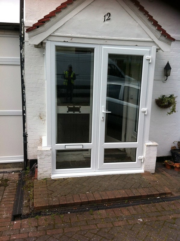 uPVC French doors fitted as front entrance in Crouch End