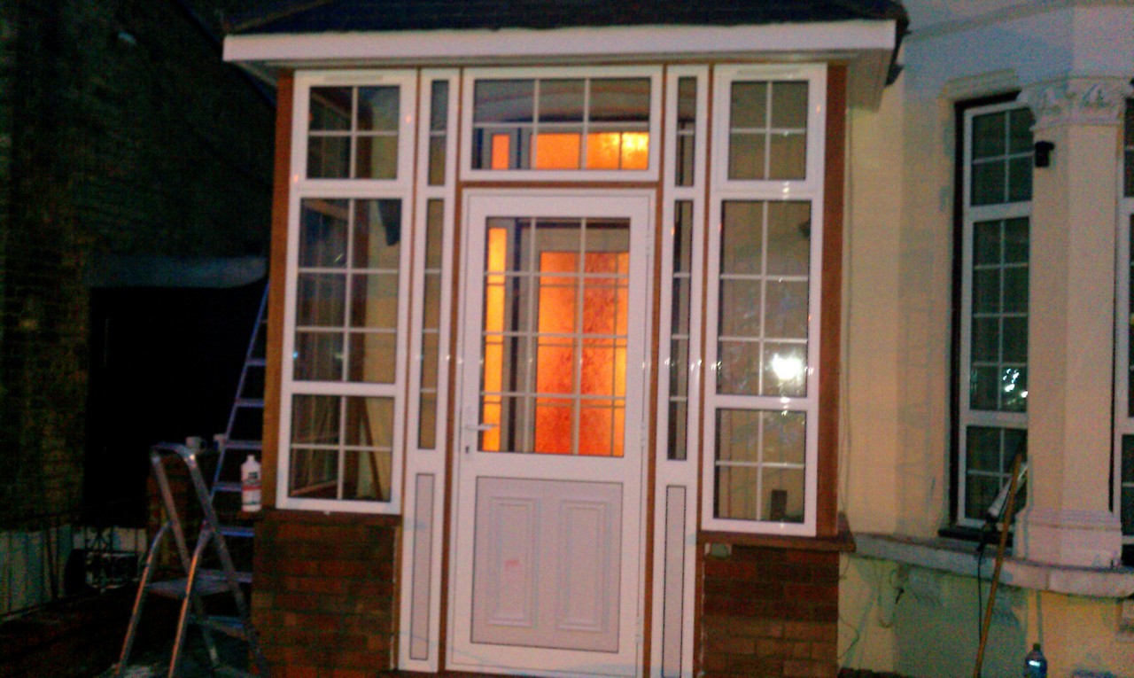 uPVC porch with Georgian bar glazing installed in Crouch End
